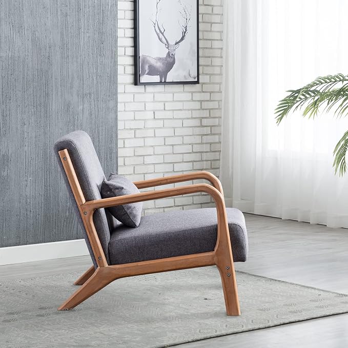INZOY Mid Century Modern Accent Chair - Image 7
