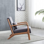 INZOY Mid-Century Modern Accent Chair Set of 2, Dark Grey Living Room Chairs - Image 7