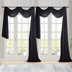 Chyhomenyc Black Sheer Scarf Valances by Chyhomenyc
