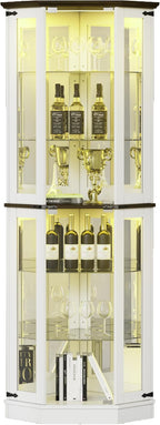 PAKASEPT 71'' Farmhouse Display Curio Cabinet - Image 9