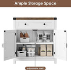 HOSTACK Coffee Bar Cabinet, Kitchen Storage Cabinet, Modern Farmhouse Buffet - Image 9
