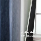 Sage Green and Navy Blue Ombre Blackout Curtains - Image 5