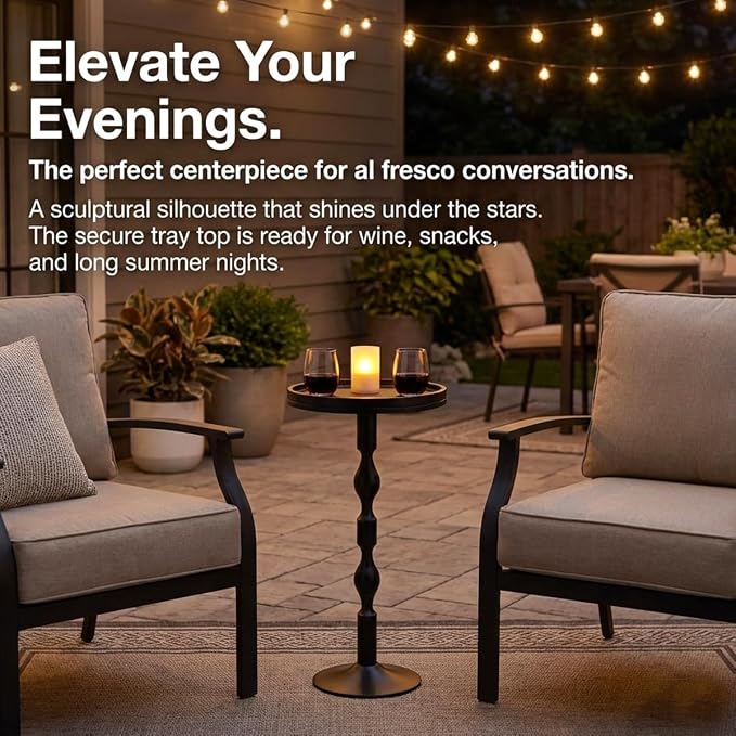 Small Round Drink Table, Pedestal Tables, Small Round Side Table - Image 9