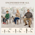 Dining Chairs Set of 2, Modern Dining Room Chairs - Image 7