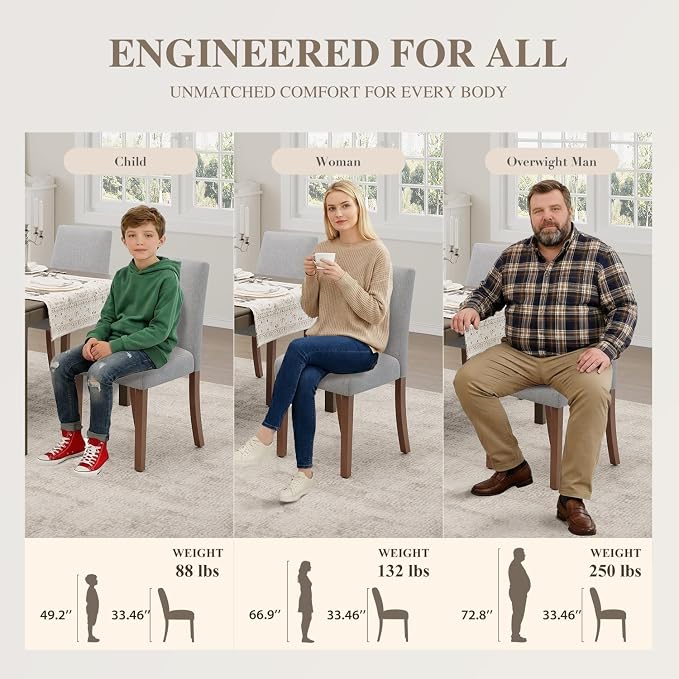 Dining Chairs Set of 2, Modern Dining Room Chairs - Image 7