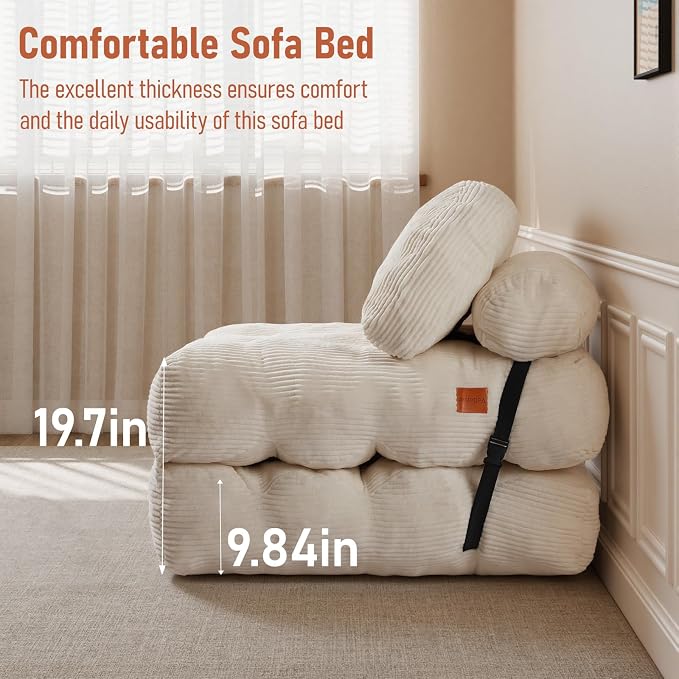 Folding Sofa Bed, Convertible Chair Bed - Image 6