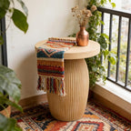 PARISLOFT Mushroom Accent Table, Bohemian Side Table by Parisloft