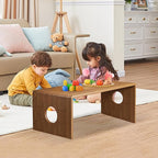 Foldable Japanese Floor Table Low Bamboo Table - Image 6