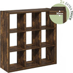 Furinno Cubicle Book Shelf, 9-Cube Bookshelf, Extra Thick Frame Reversible - Image 7