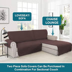 Turquoize 100% Waterproof Sofa Covers Chaise Lounge L Shape Sofa Protector - Image 5