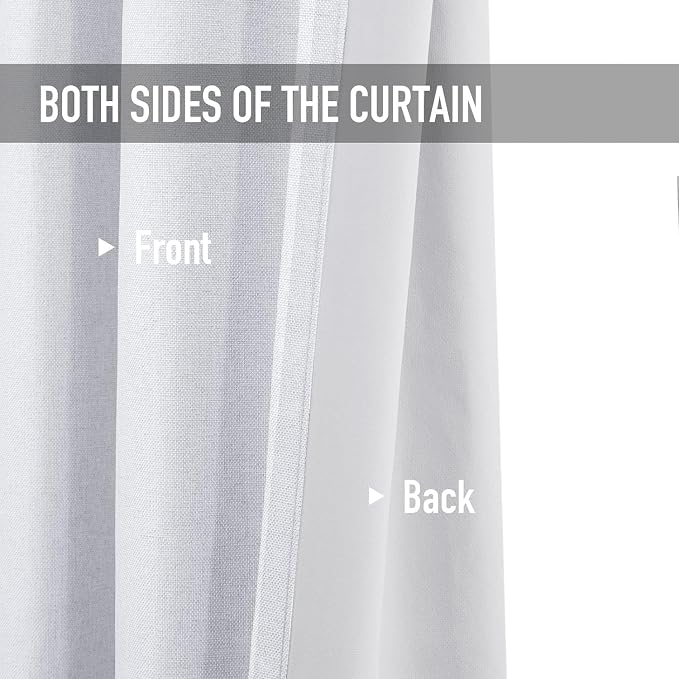 100% Blackout Linen Textured Short Small Curtains - Image 5
