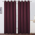 Blackout Curtains 66 x 84 inch/Burgundy Red Curtains Set of 2 Panels/Thermal by Lemomo