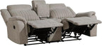 Lexicon Manual Double Reclining Loveseat, Polished Microfiber Manual Wall - Image 10