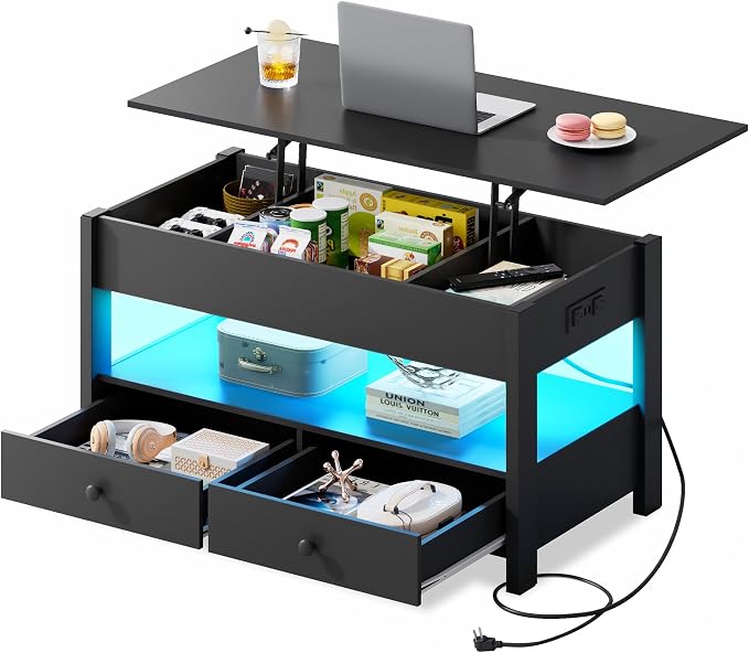 WLIVE Coffee Table, Lift Top Coffee Table by WLIVE