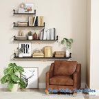 Harwaya Wall Mounted Bookshelf, Floating Bookshelves - Image 5