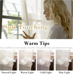H.VERSAILTEX Natural Linen Semi Sheer Curtains Soft Semi Sheer Curtain Panels - Image 3