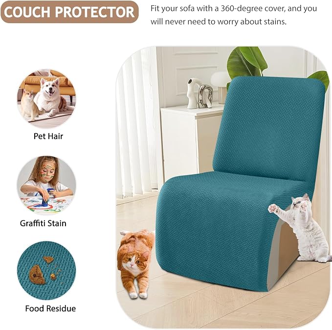 ALIECOM 100% Waterproof Recliner Sectional Couch Covers L Shape Stretch Corner - Image 6
