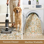 HEBE Boho Kitchen Rugs Set of 3, Non Slip Washable Kitchen Mats - Image 3