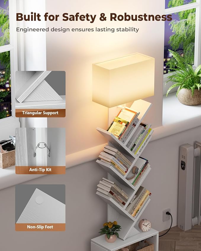 Evermagin 6 Tier Tree Bookshelf - Image 7