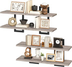 HOOBRO Floating Shelves, 15 Inch Wall Shelf Set of 4, Wall Mounted Storage - Image 8