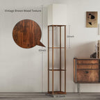 SUNMORY Floor Lamp with Shelves, Modern Square Standing Lamp with 3 Color - Image 6