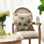AVOIN colorlife Poppy Flowers Pillow Covers 18x18 Inch Set of 2 | Chinoiserie - Image 4