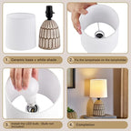 EJIAXIN Table Lamps Set of 2-13.5" Small Boho Lamp - Image 7