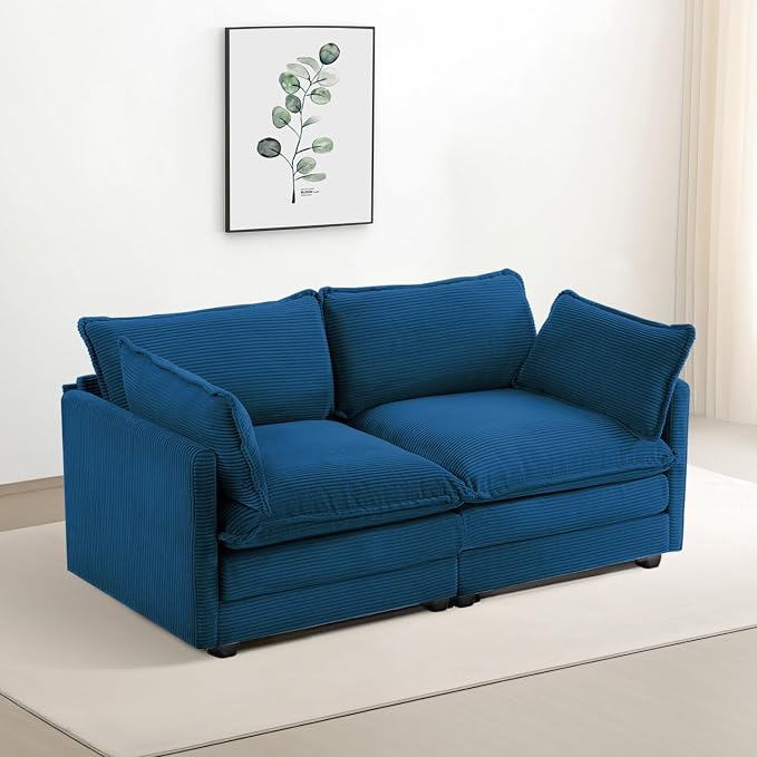 78'' Sectional Modular 2 Seat Cloud Loveseat, Oversized Love Seat 2 Seat Sofa - Image 6