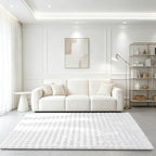 White Rabbit Plush Rug 5'x8', Fluffy Faux Fur Shaggy Area Rug - Image 3