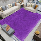 Latepis 8x10 Area Rugs for Living Room Fluffy Bedroom Purple Washable Faux Fur by Latepis