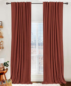 Faux Linen Total Blackout Curtains by 100BlackoutShield