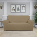 Easy-Going Stretch Oversized Loveseat Couch Covers Washable Tan | 1-Piece Large - Image 2