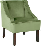 HomePop Velvet Swoop Arm Living-Room-Chairs by HomePop