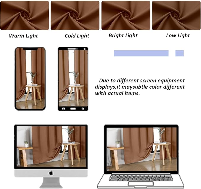 Simplebrand Ava Sun Baked Short Blackout Curtains - Image 9