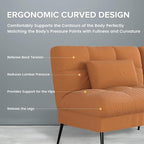 COMHOMA 72″ Futon Sofa Bed, Convertible Fabric Futons Couch - Image 4