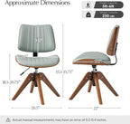 HULALA HOME Faux Leather Home Office Chair - Image 2
