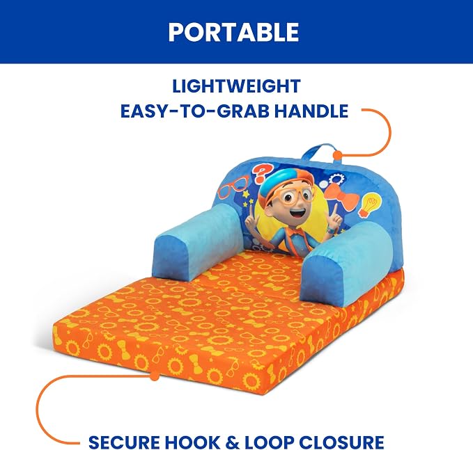 Delta Children - Blippi Cozee Buddy Flip-Out Kids Chair - Image 6