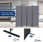 Room Divider 6FT Portable Room Dividers and Folding Privacy Screens, 4 Panel - Image 3