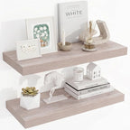 Acovy 24 Inch Floating Shelves, 3D Textured Wood Grain, Wooden Shelves by Acovy