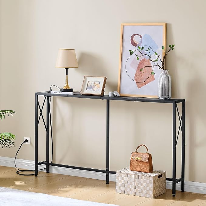 Gewudraw 55.1" Narrow Sofa Table, Console Table - Image 2