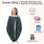 Lukeight Stuffed Animals Storage Bean Bag Chair Cover - Image 3