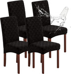 Genina Waterproof Chair Covers for Dining Room, Stretch Jacquard Dining Chair by Genina