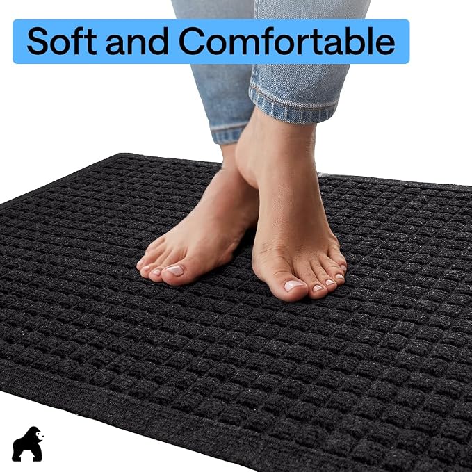 GORILLA GRIP® Ultra Absorbent Front Door Mat Outside Entrance 72x24, Traps Dirt - Image 7