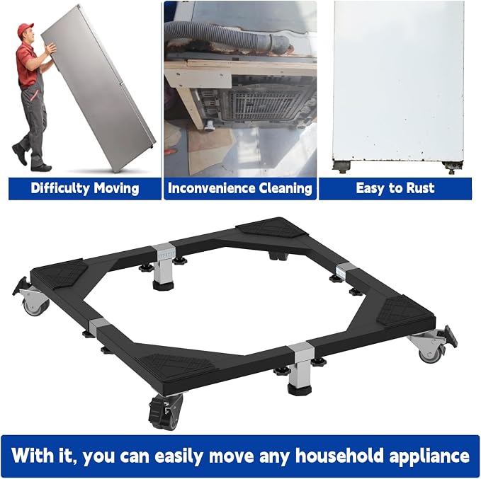 Heavy Duty All Steel Fridge Stand Mobile Base - Image 3