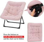 Comfy Saucer Chair for Adults, Soft Faux Fur Bedroom Chair, Accent Dorm Chairs - Image 7