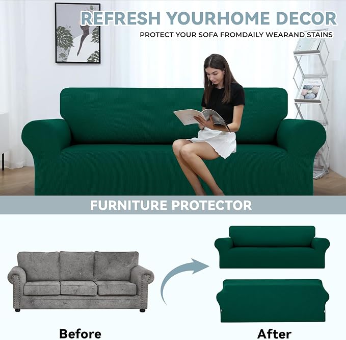 LURKA Stretch Sofa Slipcovers 1 Piece Couch Covers - Image 3