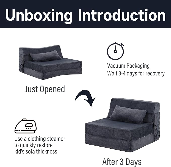 Tiita Convertible Folding Kids Sofa Bed - Image 8