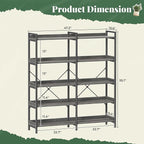 Huuger 5 Tier Bookshelf, Display Bookshelf - Image 2