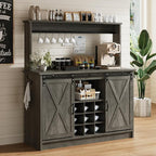 4ever2buy Farmhouse Coffee Bar Cabinet by 4ever2buy