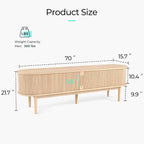 LINSY HOME Fluted TV Stand for 75" TV, Mid-Century Modern 70" Entertainment - Image 8